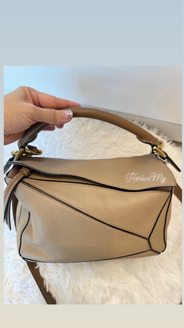Loewe Small Puzzle Sand Color, Luxury, Bags & Wallets on Carousell