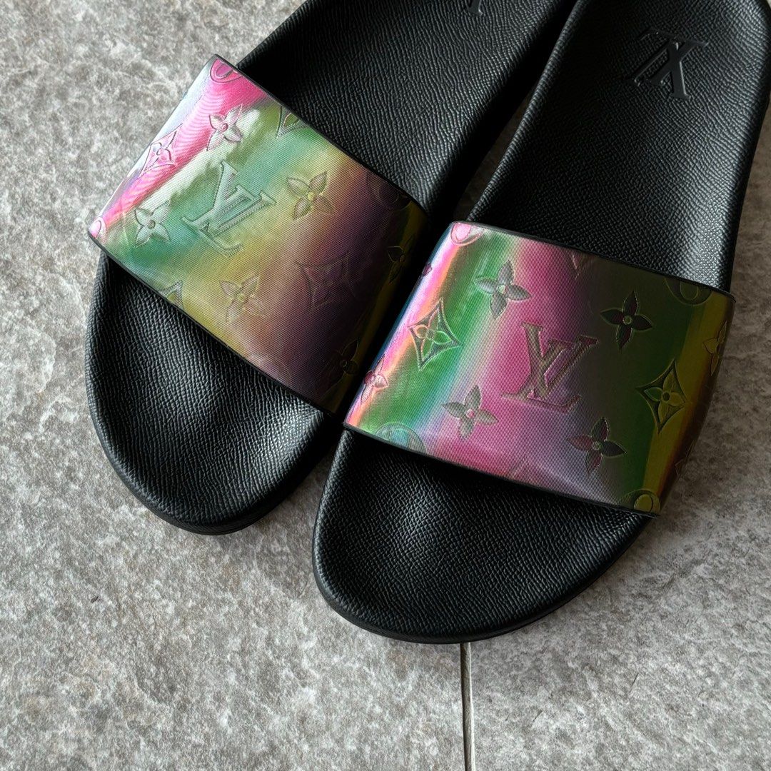 Holographic louis vuitton slides hotsell