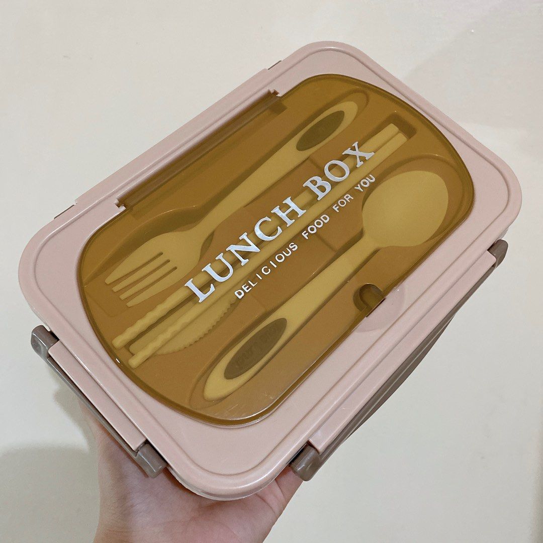 Lunchbox / Bentobox with Insulation Bag (Category: Food Organization & Storage) located in Makati City. Submitted by sirifinds (Listing ID 1328025529, Image 1). Description: LUNCH BOX / BENTO BOX SET — insulation bag included — includes everything in the photo posted — this sells for a regular price of ₱400+ — available: 3 sets pink / 7 sets khaki.