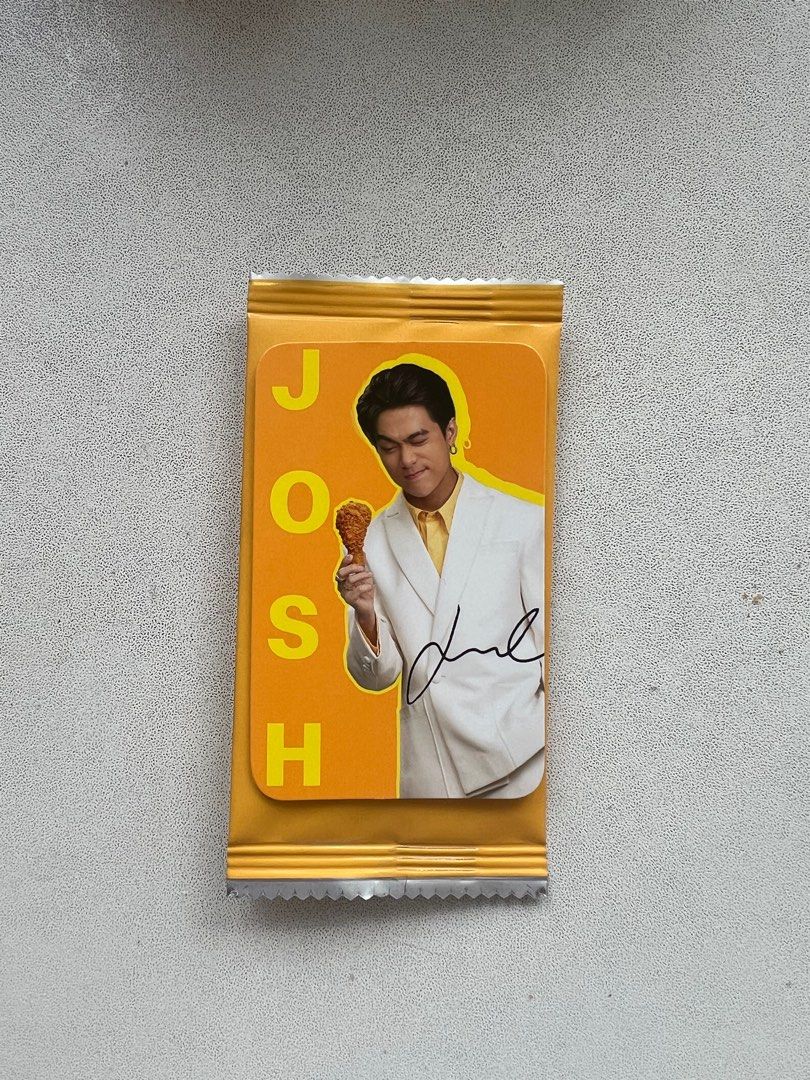 Mcdo Sb19 Josh Photocard (Category: Raw Singles) located in Malabon City. Submitted by lesthriftmnl (Listing ID 1327897831, Image 1). Description: Bagong bukas Rfs: Duplicate Open for trade (Pablo, Stell, Justin) .