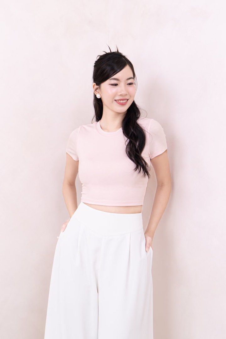 Mikayala Zenda Baby Tee in Baby Pink (Category: Shirts) located in Singapore. Submitted by zzjlelong (Listing ID 1328022475, Image 1). Description: .