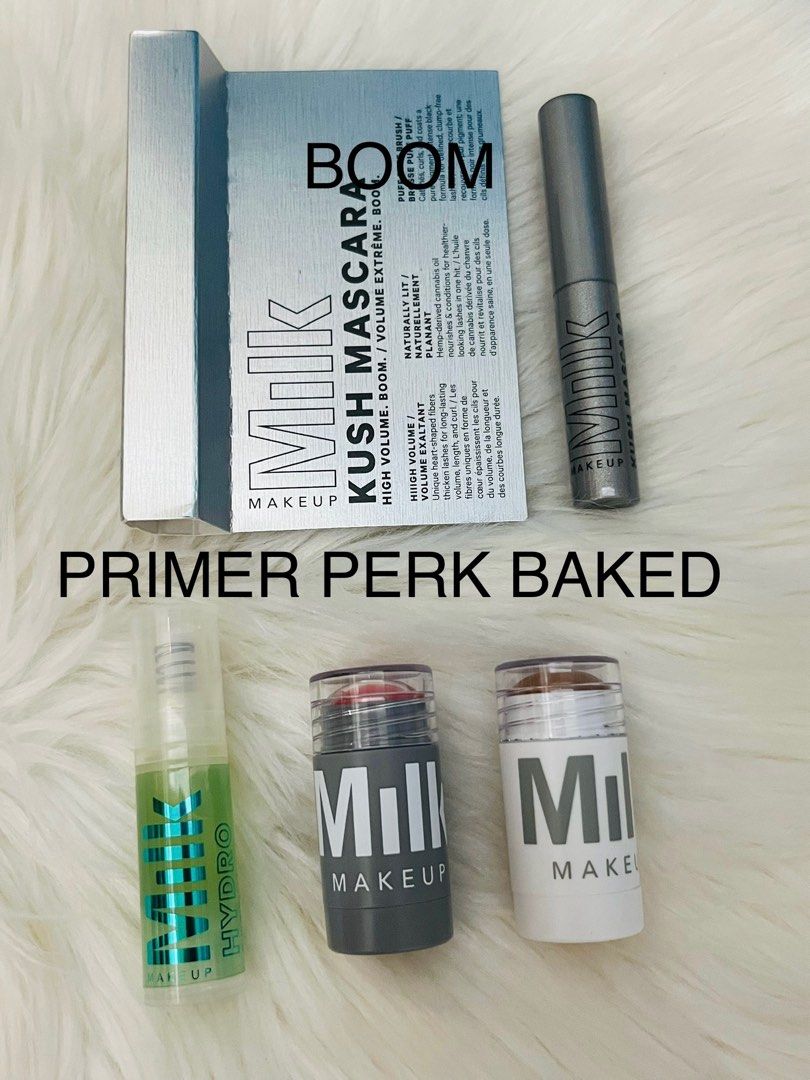 MILK MAKEUP DISCO HAUL SET (Category: Makeup) located in San Juan City. Submitted by cashfrancefashioncosmetics_ph (Listing ID 1327947900, Image 2). Description: ‼️MILK MAKEUP DISCO HAUL SET 📌3150 Including -MATTE BRONZER BAKED. 5.7g -PERK CORAL. 6g -MASCARA (BLACK) 3ML -HYDRO GRIP PRIMER 4ml .