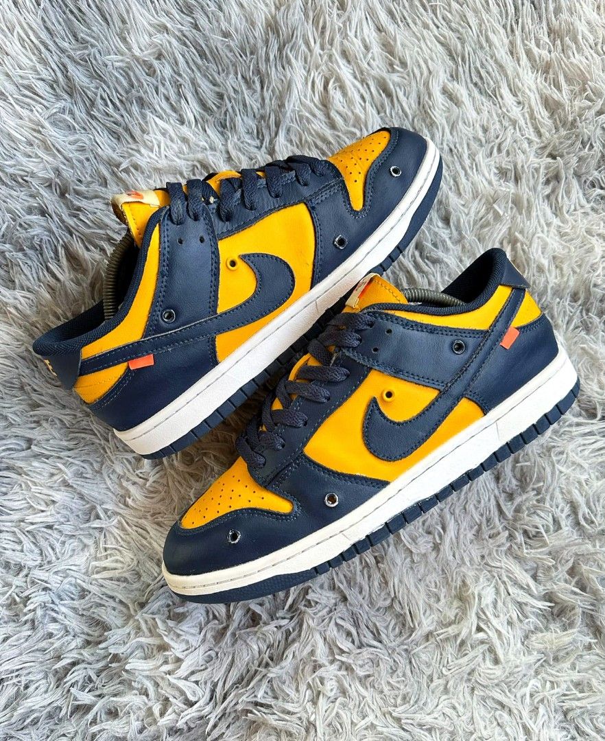 NIKE DUNK OFF WHITE MICHIGAN (Category: Sneakers) located in Butuan. Submitted by jacobfrost (Listing ID 1327929975, Image 1). Description: Nike Dunk Low Off White Michigan Size 9.5 mens 43 eur 27.5 cm Excellent / minimal issue only 1600 📌.