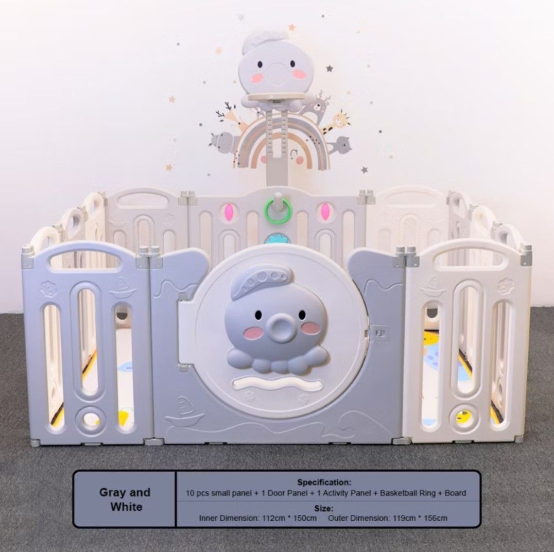 Octopus Playpens 🐙 (Category: Bed Guards) located in Manila. Submitted by charleskev69222 (Listing ID 1327941908, Image 1). Description: Available sizes 10+2 12+2 14+2 16+2 Queen size 18+2 King size ✔️Adjustable ring w/net ✔️With Orange Rubber Ball ✔️With 25pcs Ocean Balls ✔️With Elephant tusk and ferules ✔️Suction cup ✔️Non slip rubber ✔️ Playmat We are accepting Cash on Delivery via Lalamove or Abono Rider 🚛 For more details just message 📩 M