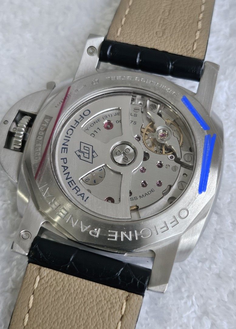 Under Warranty Panerai Luminor 1950 GMT PAM01033 PAM 1033 Blue Dial