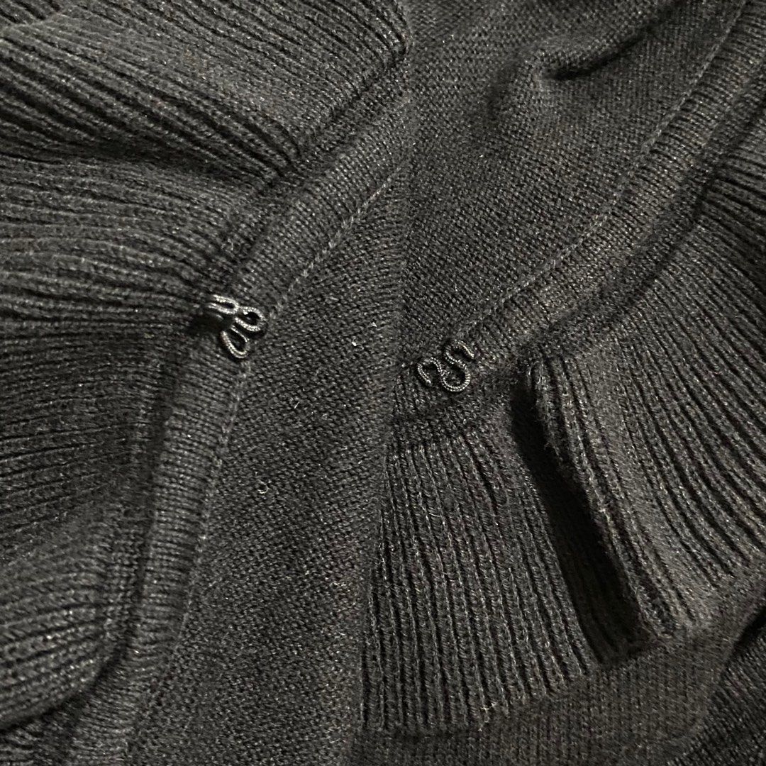 preloved black longsleeve cardigan (Category: Coats, Jackets and Outerwear) located in Valenzuela. Submitted by selcycle (Listing ID 1328046985, Image 3). Description: SIZE: medium ✿ location: ugong, valenzuela city ✿ mop: gcash or bpi bank transfer ✿ mod: j&t or lalamove ✿ meet up: around morayta/españa message me for more pictures and/or if you have any question 🫶🏻.