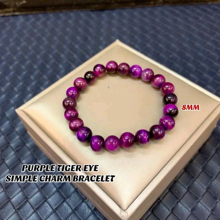 Purple tiger eye simple bracelet (Category: Bracelets) located in Manila. Submitted by luckycharmsonlineshopping_ (Listing ID 1327945334, Image 3). Description: 💥 NEW ARRIVAL POST 💜 PURPLE TIGER EYE SIMPLE CHARM BRACELET 💜 🧧 PURPLE TIGER EYE = It is popular as a gemstone to remove the darkness of the mind . It is also used for overcoming fear and anxiety , Purple Tiger Eye Is a gemstone to acquire mental strength. It will give courage and con