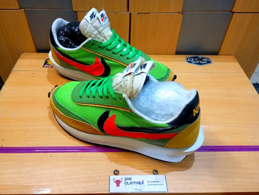 Sepatu Sacai Nike Sacai Bape Nike Sacai X LDWaffle 'Green Gusto