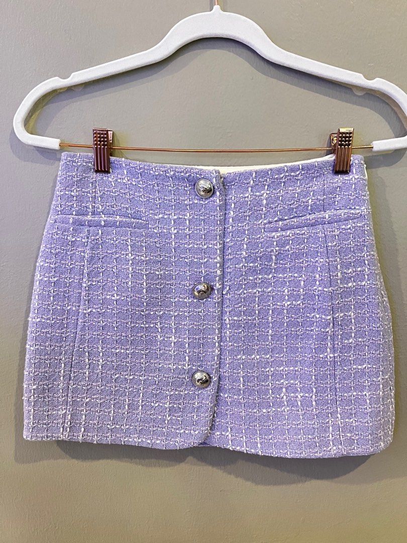 Size XS ZARA lilac tweet skirt