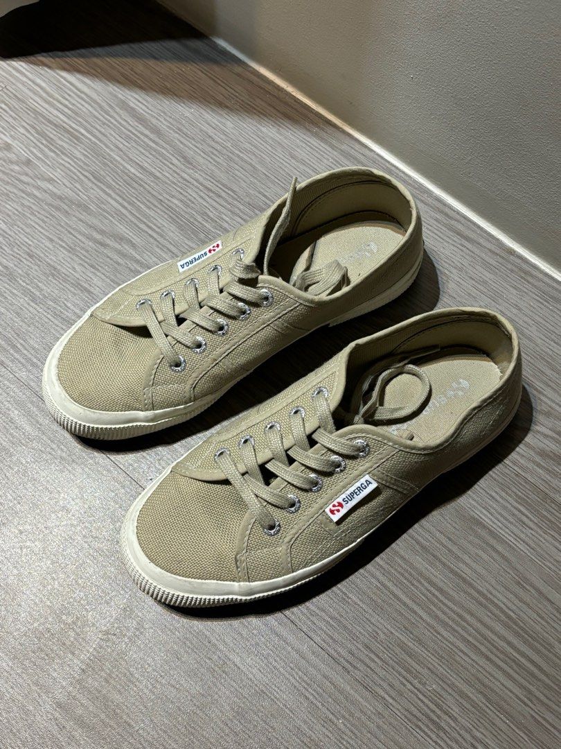 Superga 2750 Cotu Classic Grey Fossil 7.5 Women s Fashion Footwear Sneakers on Carousell