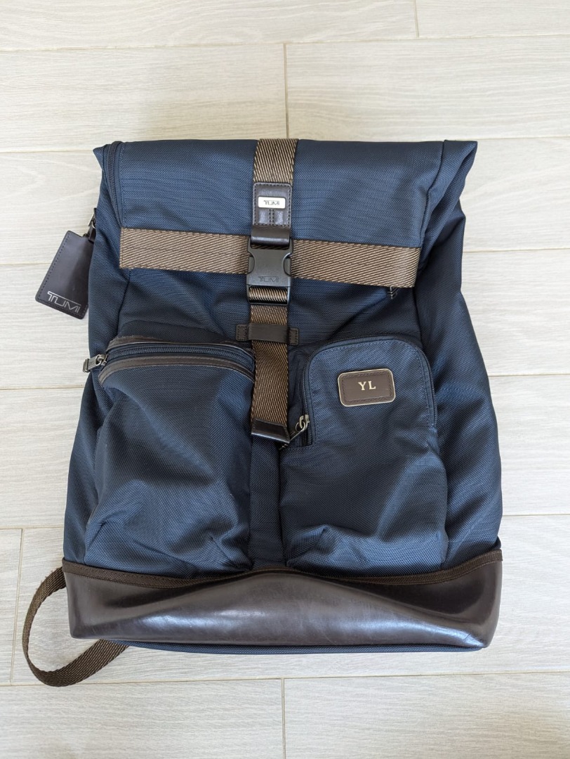 Tumi Fremont Cypress Roll Top Backpack 111760 NAVY, Men's Fashion