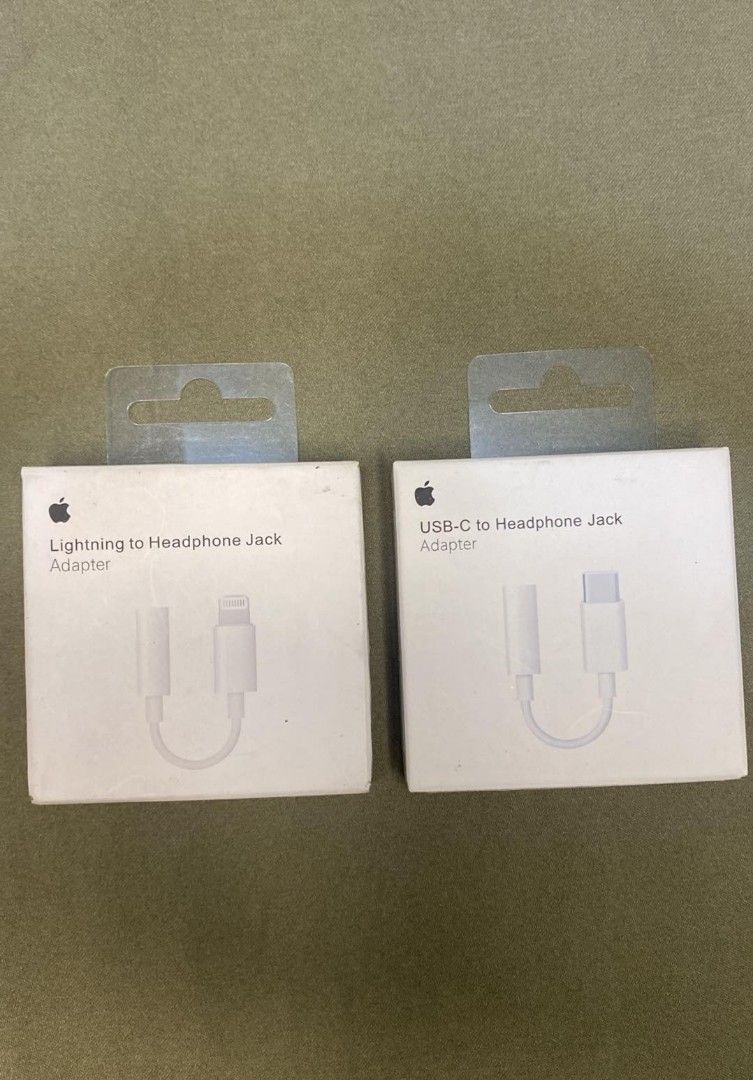 Type c & lightning to headphone jack adapter (Category: Headphones & Headsets) located in Manila. Submitted by pricious (Listing ID 1327926798, Image 1). Description: .
