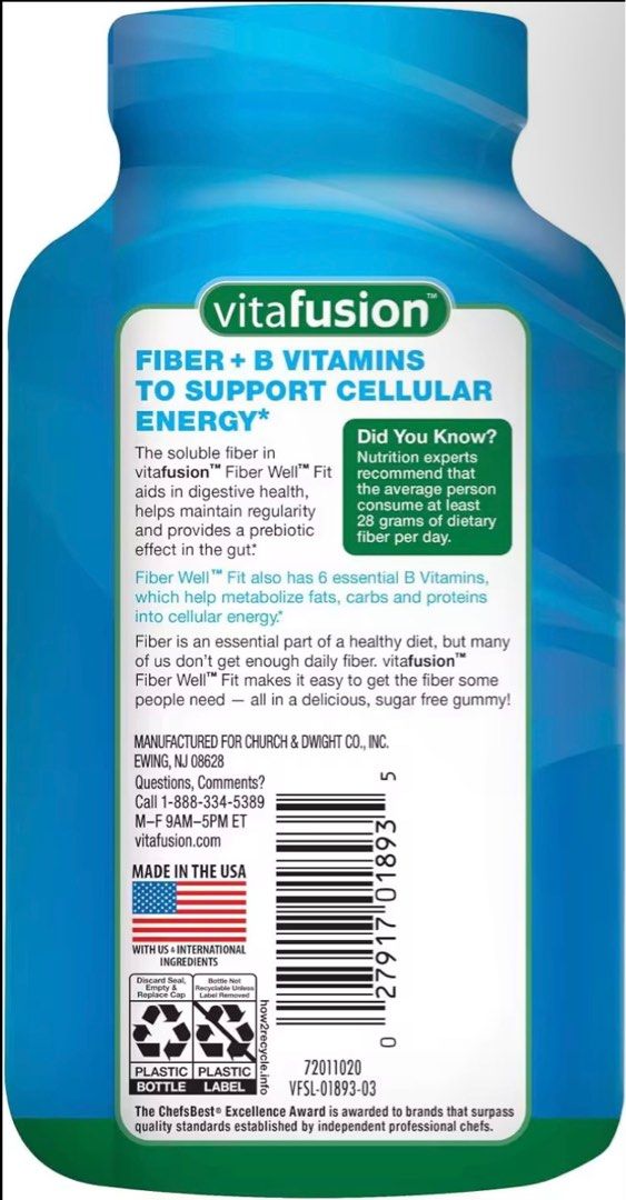 Vitafusion Fiber Well fit gummies 90s (Category: Sports & Fitness Nutrition) located in Pasig City. Submitted by joyleslielim (Listing ID 1328047049, Image 2). Description: Payment method Gcash/bank transfer .
