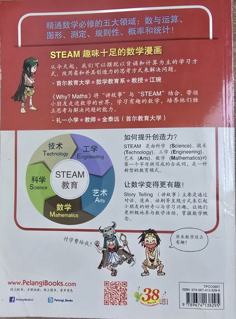 Why? Maths (Category: Comics & Manga) located in Singapore. Submitted by tryingb (Listing ID 1327965197, Image 2). Description: STEM books in Chinese comic. $2 each. Total 8 books.