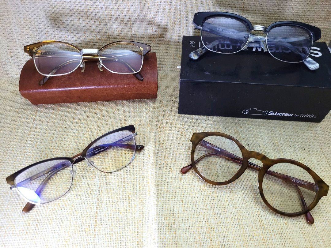  日本直送限量版， 全新Anna Sui 平光，全新手造白山眼鏡店平光，subcrew by mikli全新太陽镜連盒，80年代全新限量版Hugo  boss by Porsche carrera平光, unisex