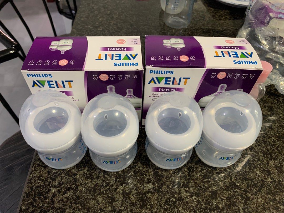 TAKE ALL 5+1 AVENT 4oz Feeding Bottle (Category: Breastfeeding & Bottle Feeding) located in Hermosa. Submitted by ninangjill (Listing ID 1328074155, Image 2). Description: 1300 for take all 5 bottles 700 each box 2pcs Teats are optional to include + 1 FREE AVENT 5oz IF TAKE ALL See last pic for free (cap and screw was replaced) and +1 FREE Dr isla Bottle Brand New. Tinest lang Rfs: upgraded to 9 oz.