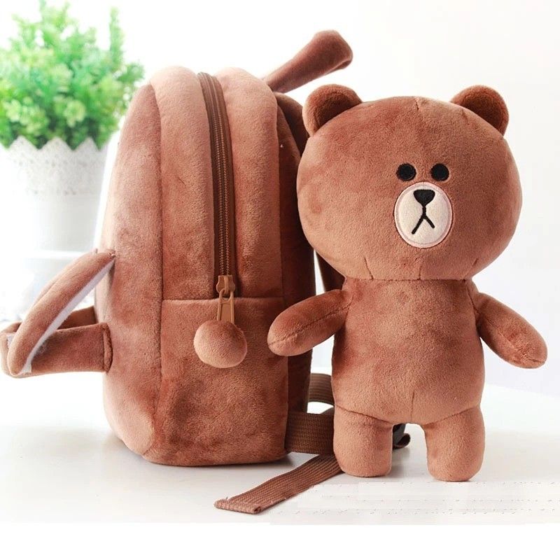 Bear Backpack (Category: Babies & Kids Fashion) located in Singapore. Submitted by declutter57 (Listing ID 1328196942, Image 4). Description: Cute CHARACTER KIDS SCHOOL BAG Product Specifications: Materials - Yelvo Premium Velvet (Doll Material) Dimensions - 23 cm long X 19 cm tall X 8 cm thickness Cute and unique school bag for kids. Made of smooth and soft material, plus cute character design makes kids newly starting their school life more exc