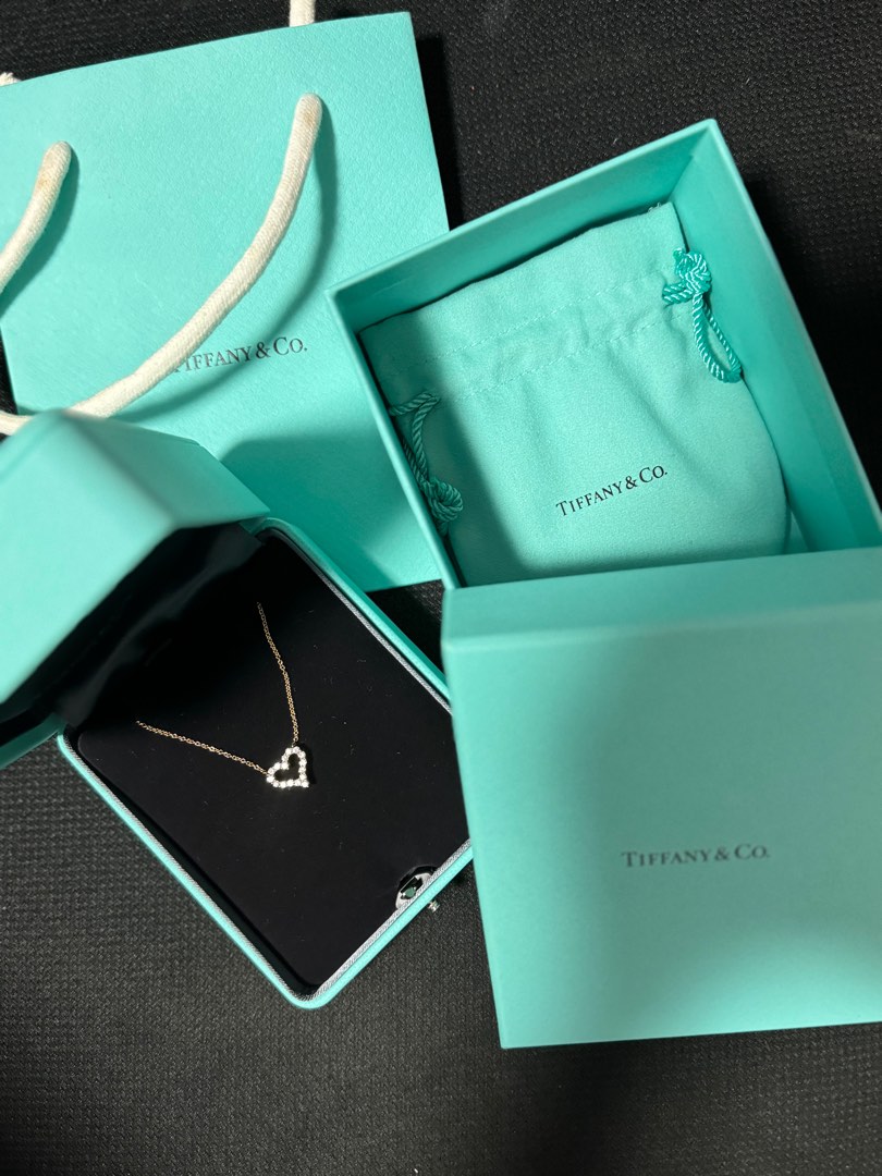 Tiffany and co necklace box on sale