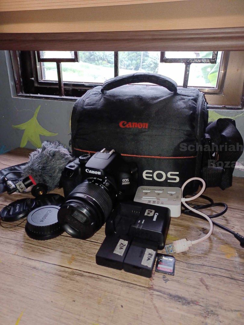 Canon EOS 3000D Kit (EF S1855 III) Dslr, Photography, Cameras on Carousell