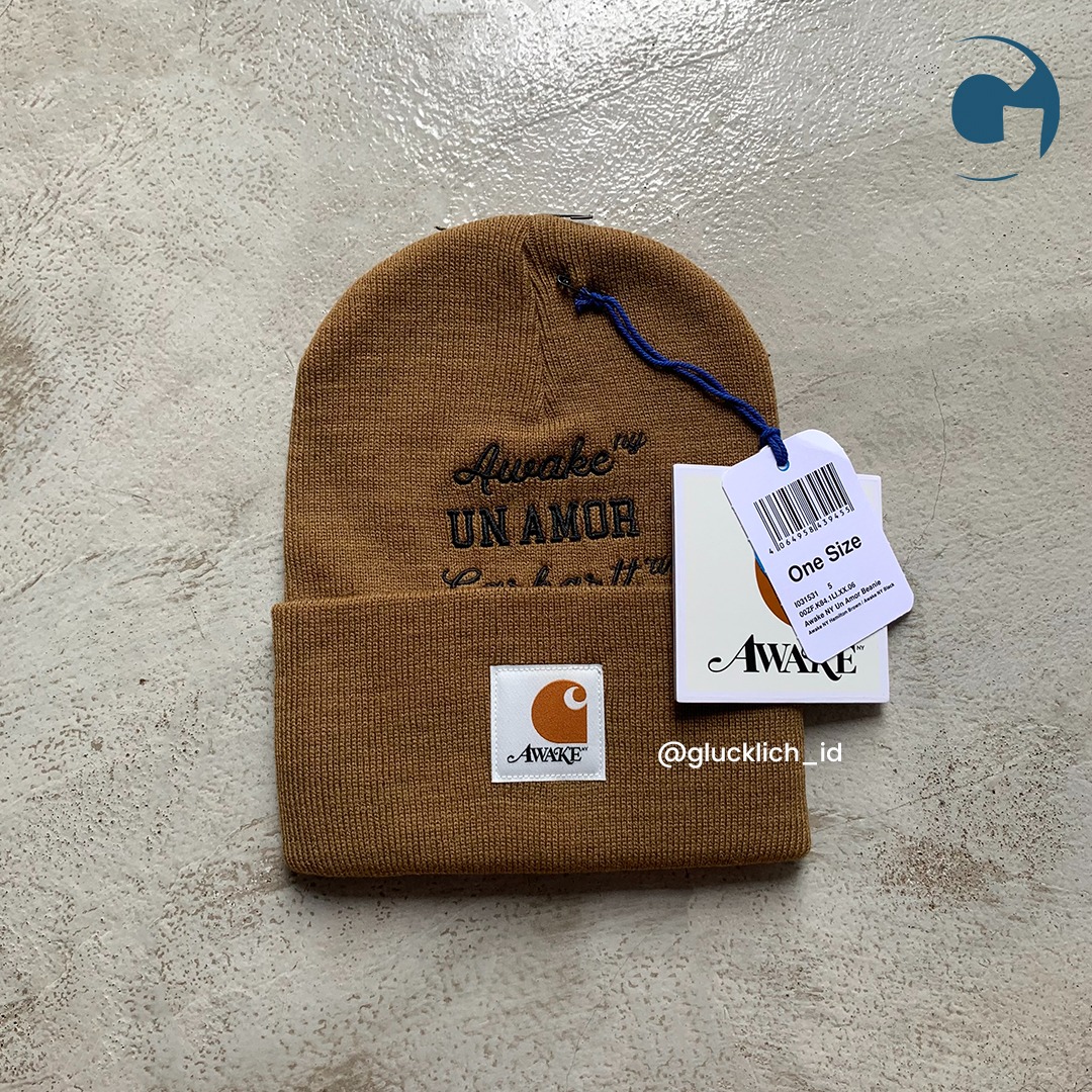 Carhartt WIP, X Awake NY Un Armor Beanie Hamilton Brown