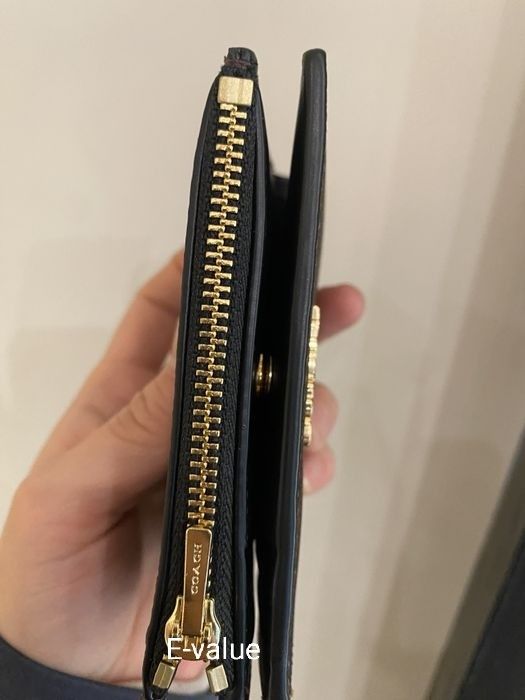 Coach Original Signature Dark Brown / Khaki White Bifold Wallet For