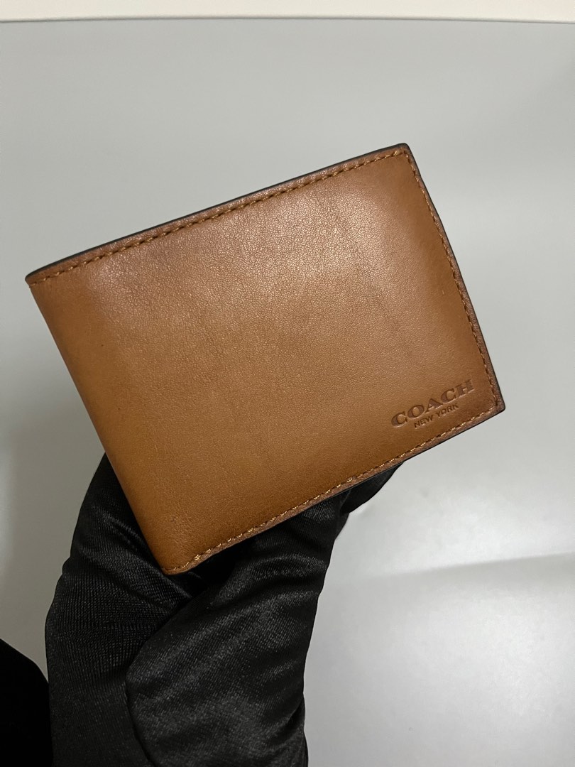 COACH SLIM BILLFOLD ID WALLET COACH 74900 SADDLE Men s Fashion Watches Accessories Wallets Card Holders on Carousell