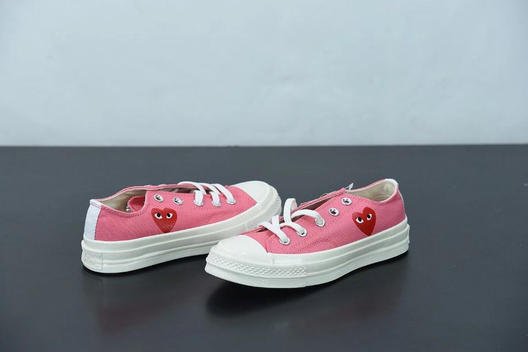 Converse x COMME des GARCONS PLAY Chuck 70 Low Bright Pink Women s Fashion Footwear Sneakers on Carousell