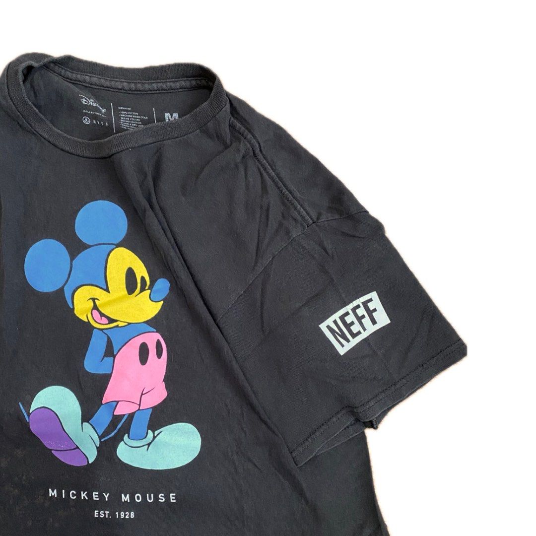 Disney x NEFF Mickey Printed Shirt (Category: Shirts) located in Makati City. Submitted by preluvdbyssa (Listing ID 1328202682, Image 2). Description: - fits m-semi l - m on tag - has faint stains - ukay - used few times.