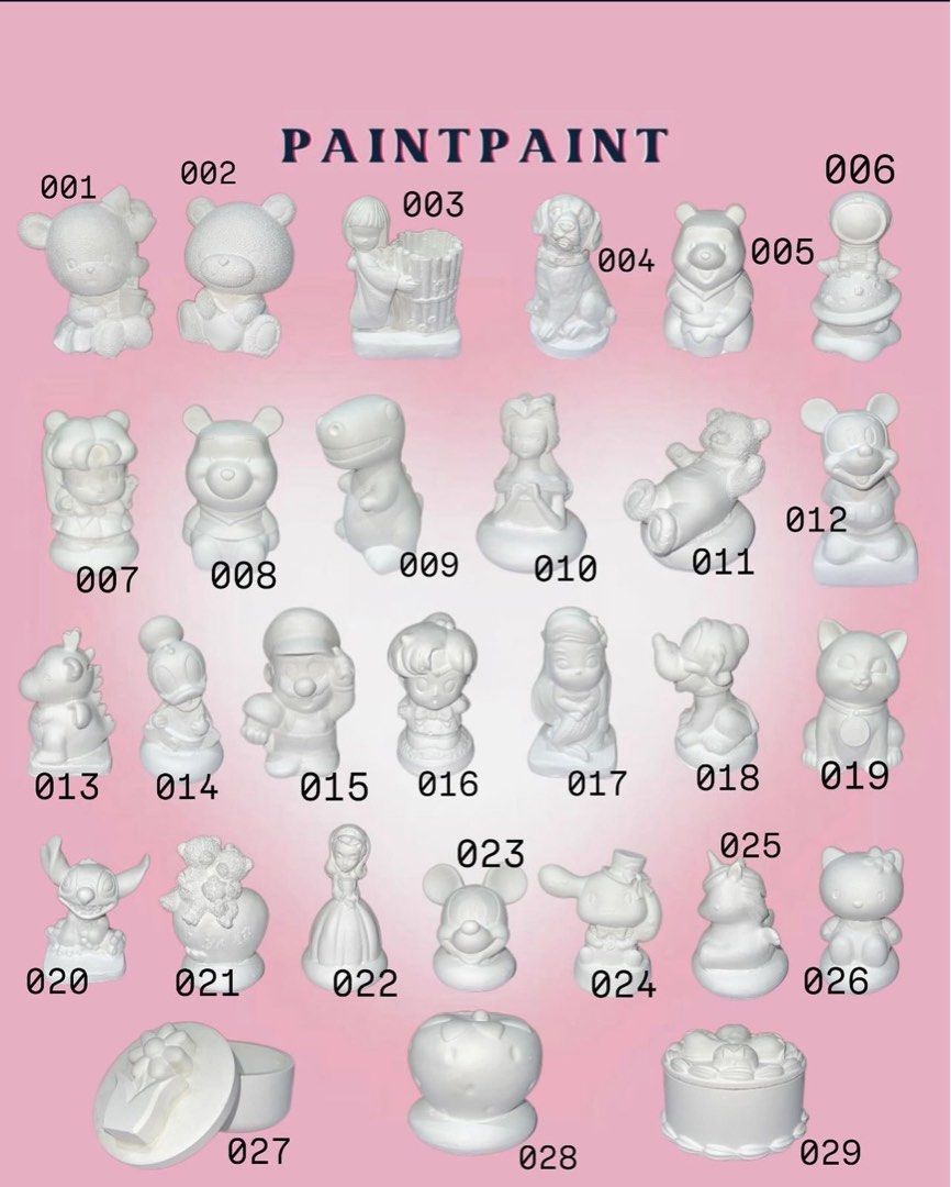 DIY Painting Toys Set / Colouring Cartoon Set / DIY Plaster Painting