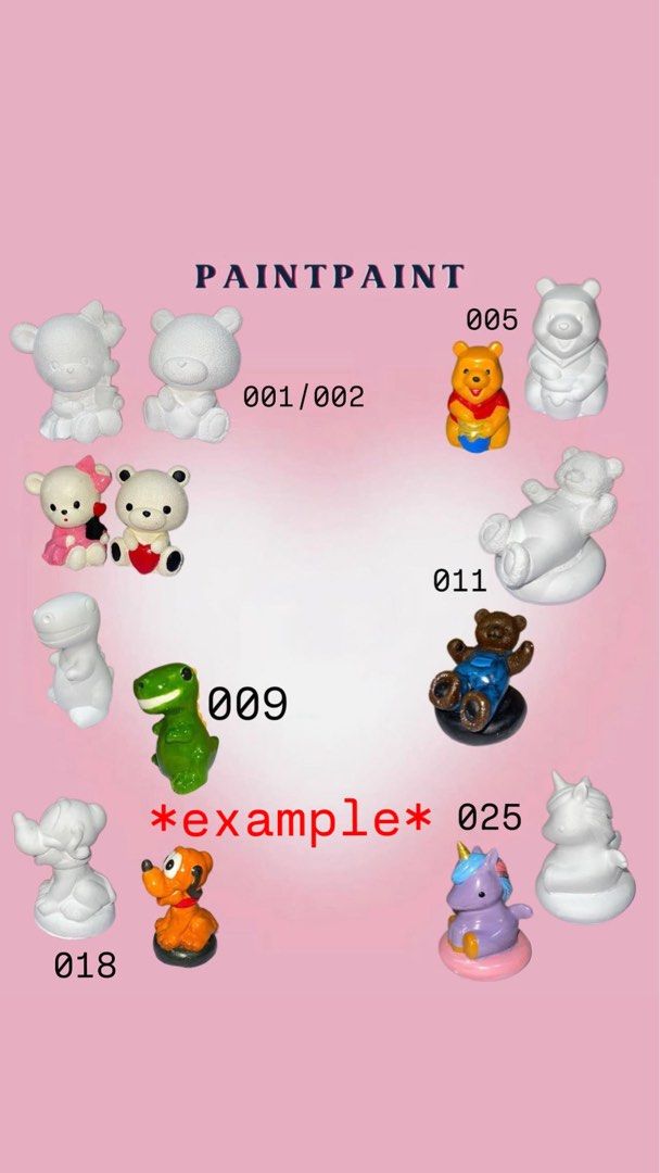 DIY Painting Toys Set / Colouring Cartoon Set / DIY Plaster Painting