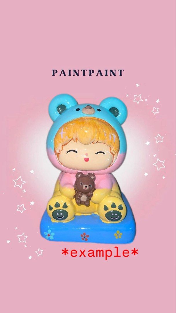 DIY Painting Toys Set / Colouring Cartoon Set / DIY Plaster Painting