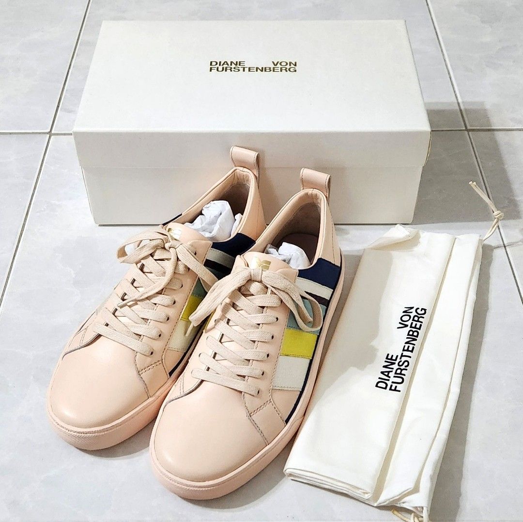 DVF Diane von Furstenberg Tess Leather Sneaker Trainer EU38