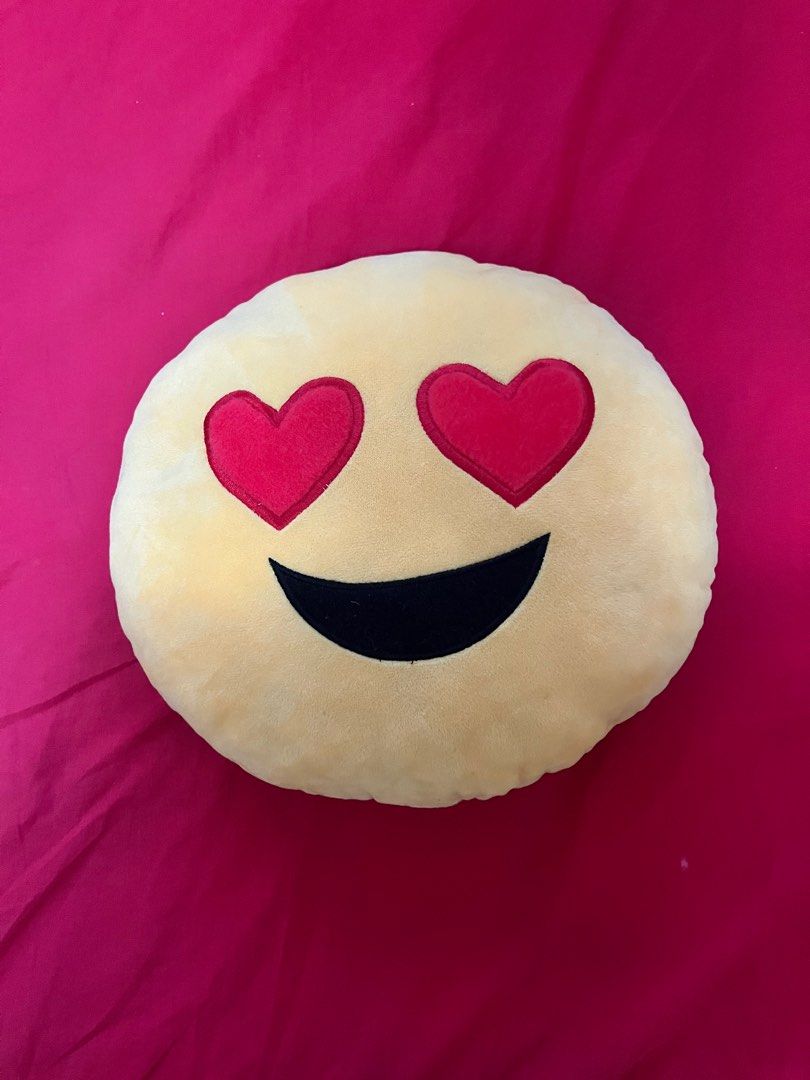 Heart eye emoji pillow 2025