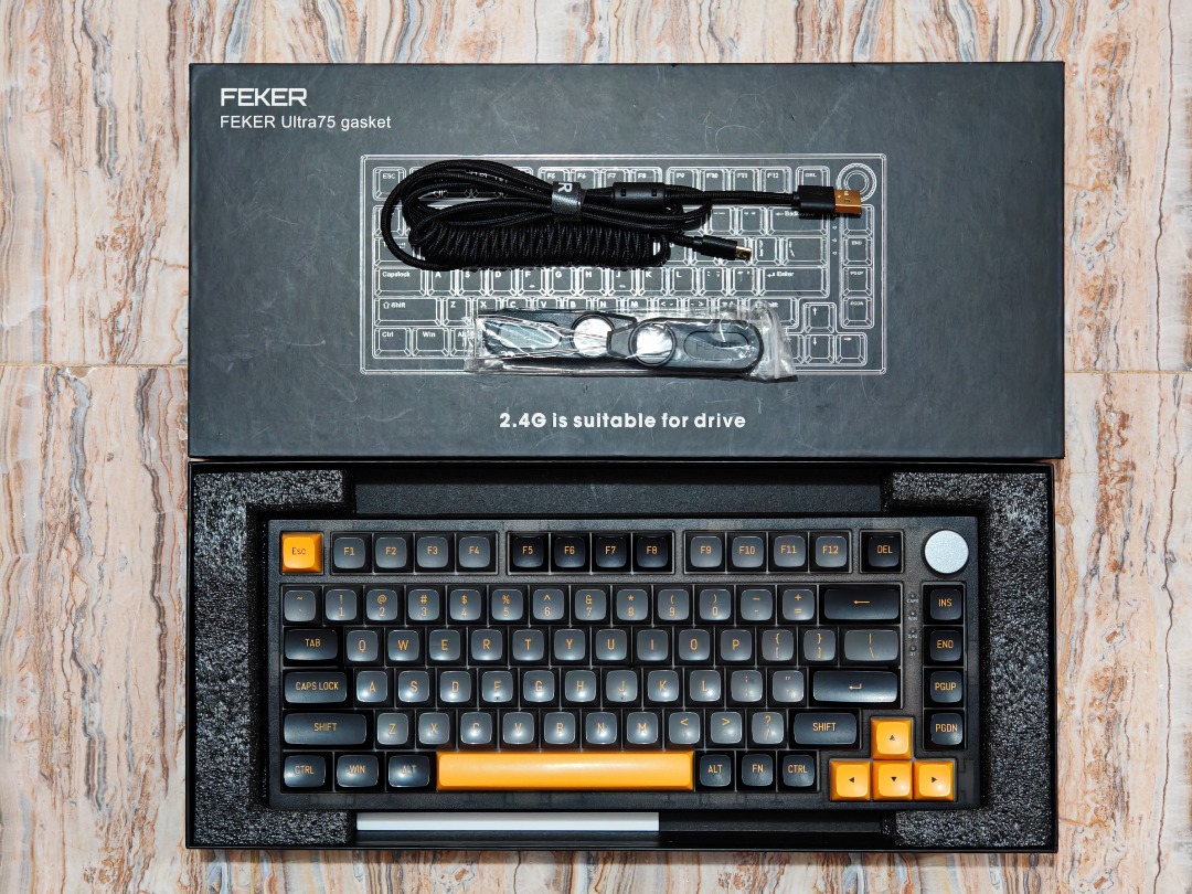 Feker IK75 Ultra (CSA PBT, Trimode, Gateron Yellow Pro V2, prelubed