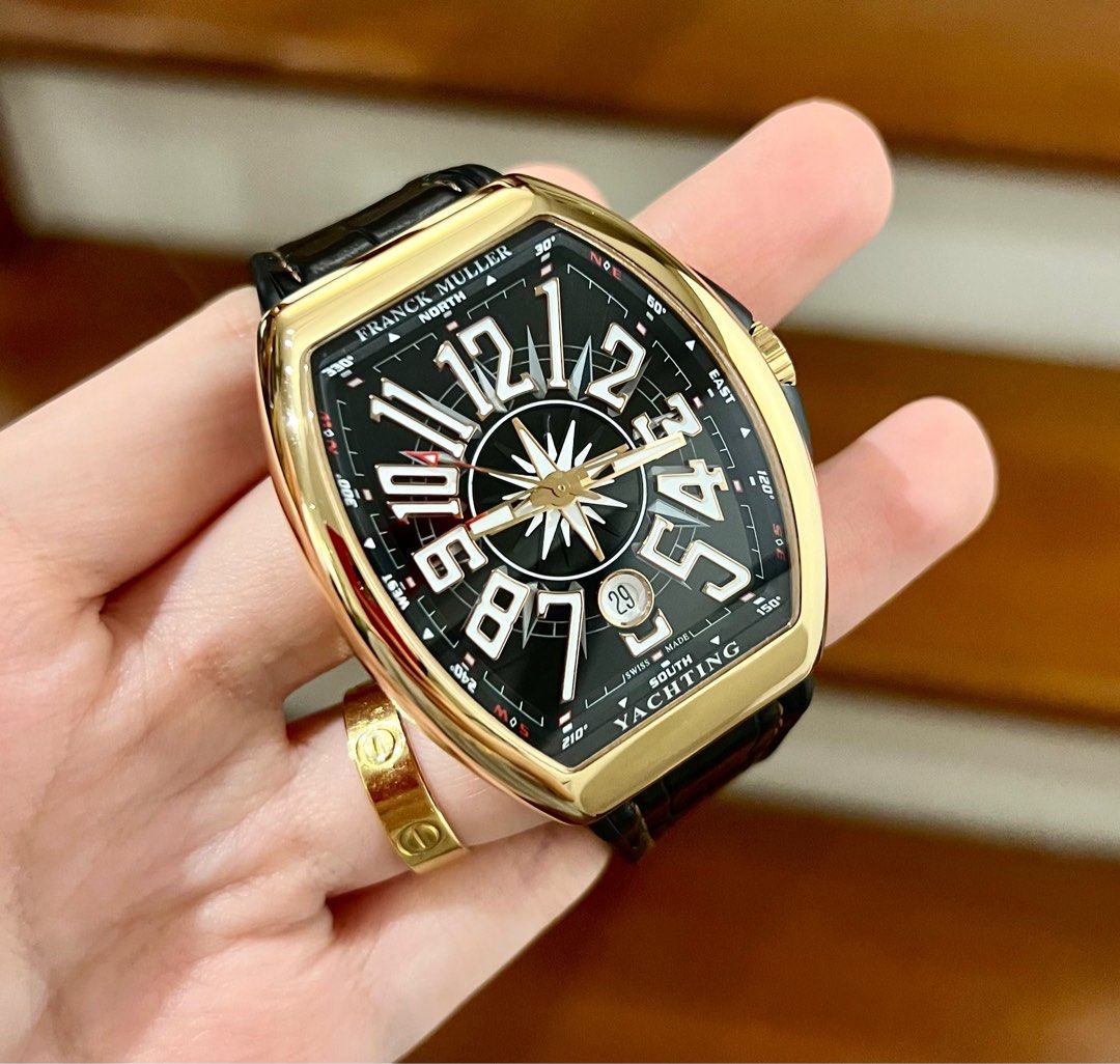 LNIB Franck Muller Vanguard Yachting Rose Gold Black V41 SC DT 5N NR Luxury Watches on Carousell