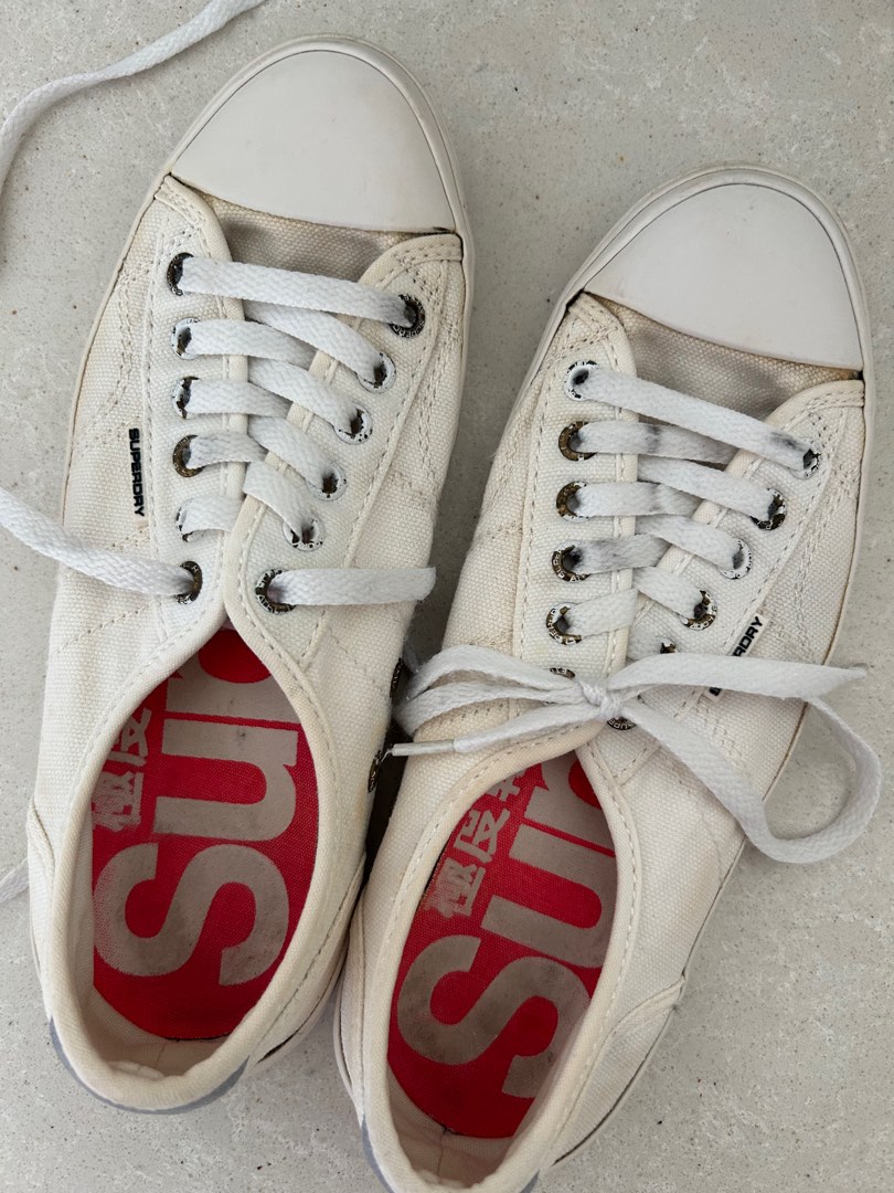 Free Superdry White Sneakers Women s Fashion Footwear Sneakers on Carousell
