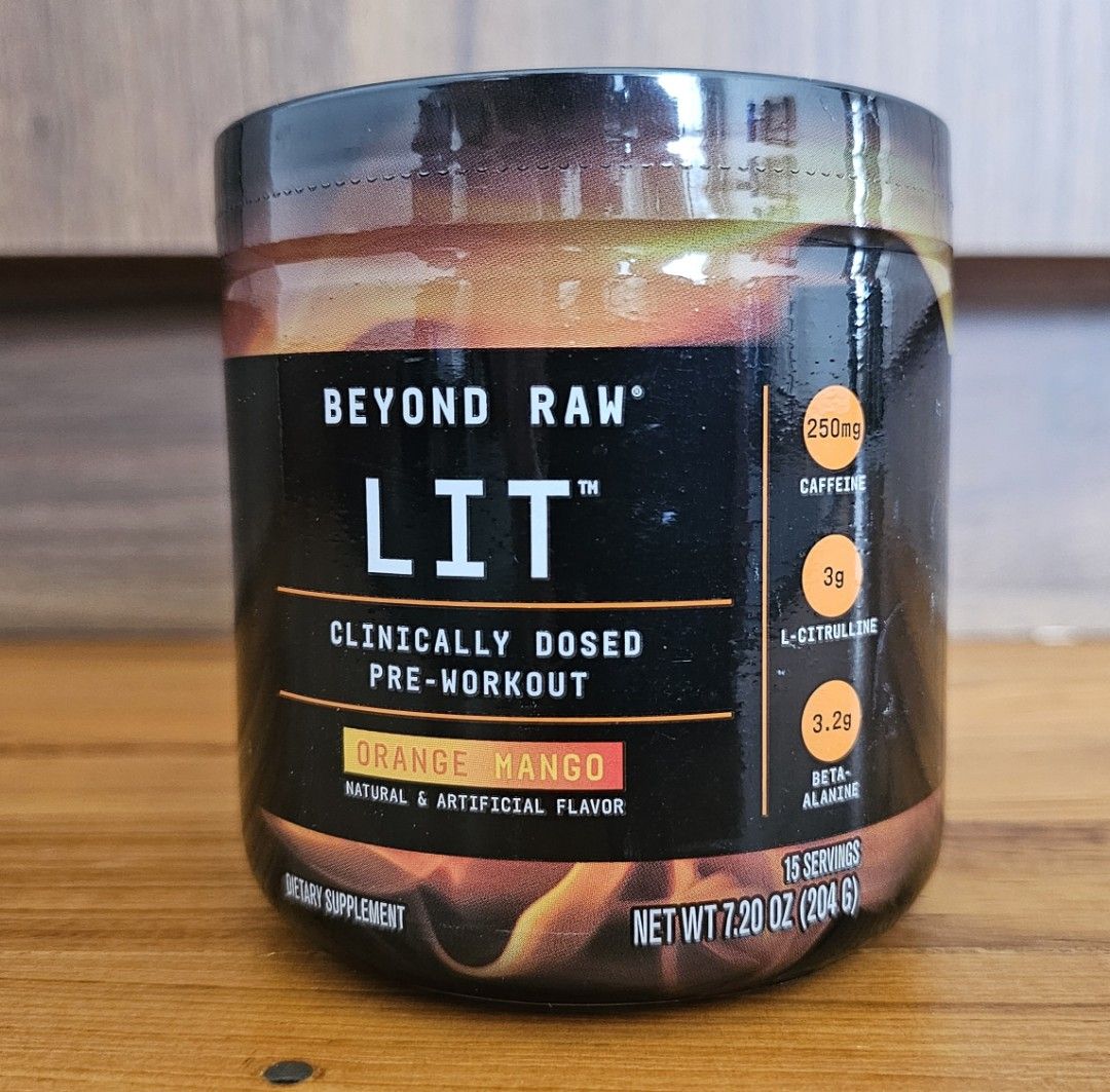 Beyond Raw Lit Pre Workout Health Nutrition Health Supplements Sports Fitness Nutrition on Carousell