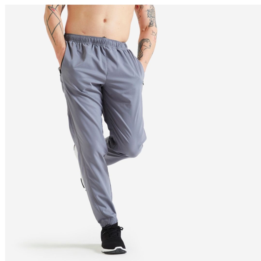 grey joggers trousers decathlon sports sport activewear pants long sweatpants men boys Men s Fashion Bottoms Joggers on Carousell