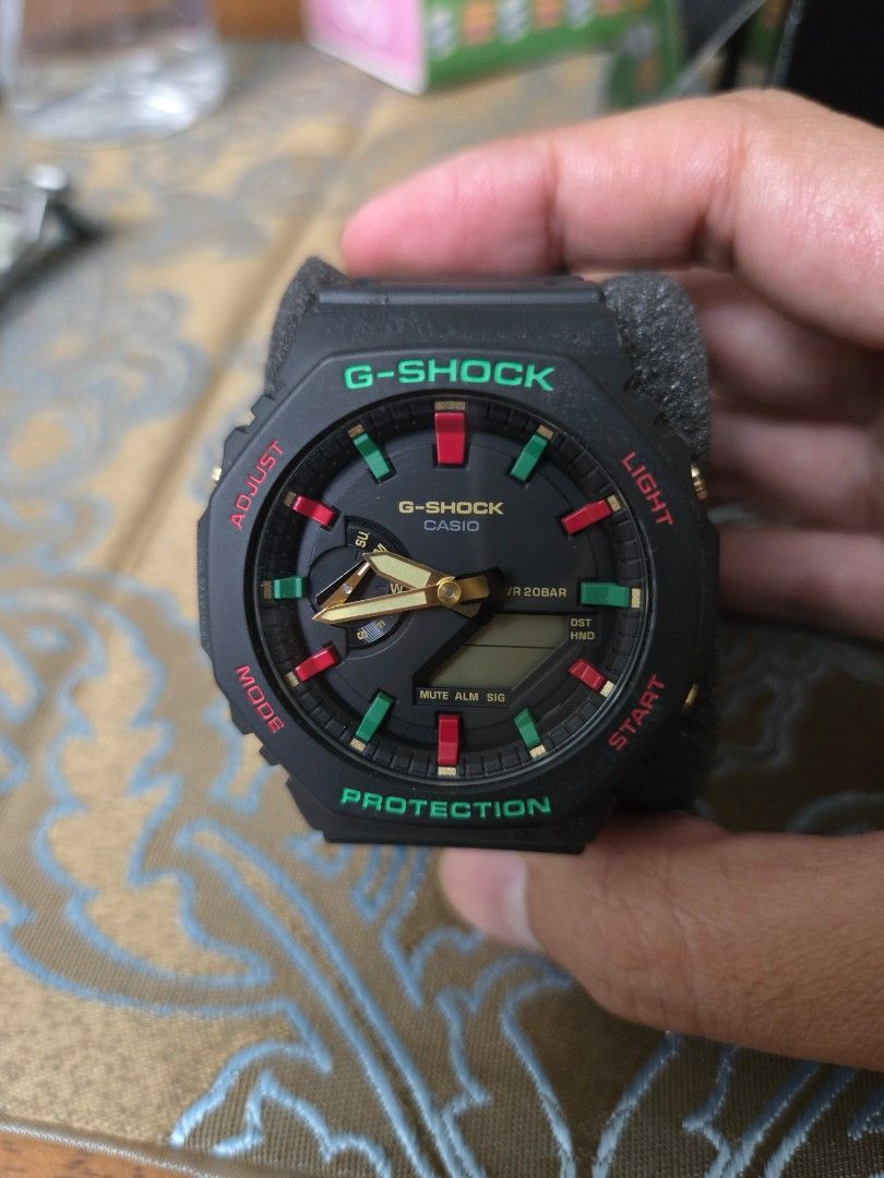 G Shock GA 2100 Rasta Edition