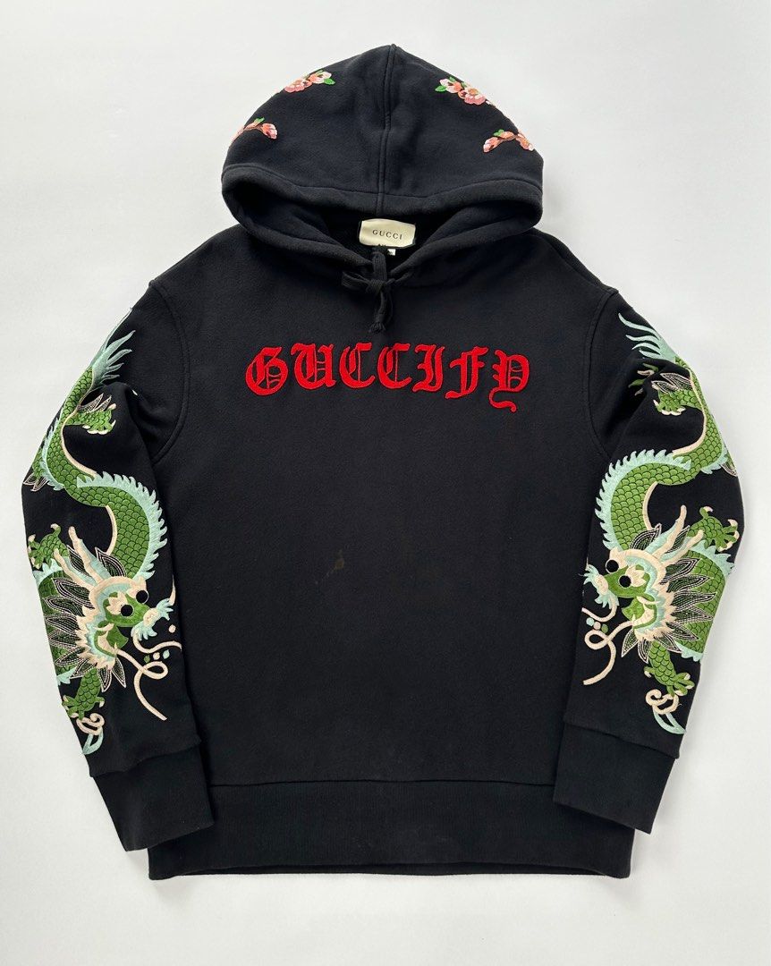 Gucci dragon hoodie black shop