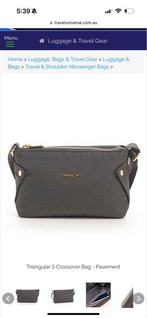 Hedgren Prisma Triangular S Crossover Bag Pavement