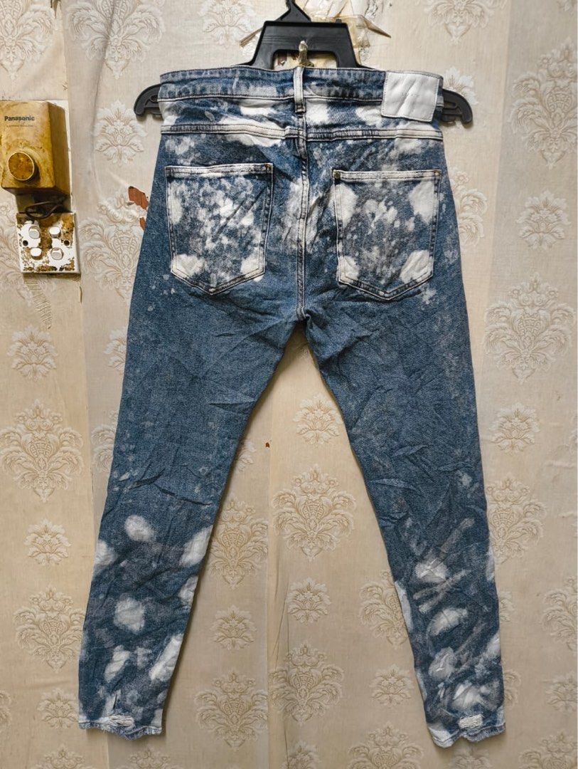 H&m acid wash jeans top