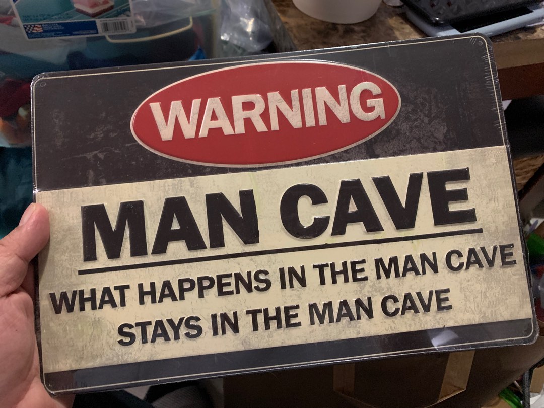 Man Cave Signage - Tin - Embossed - Home Decor, Furniture & Home Living ...