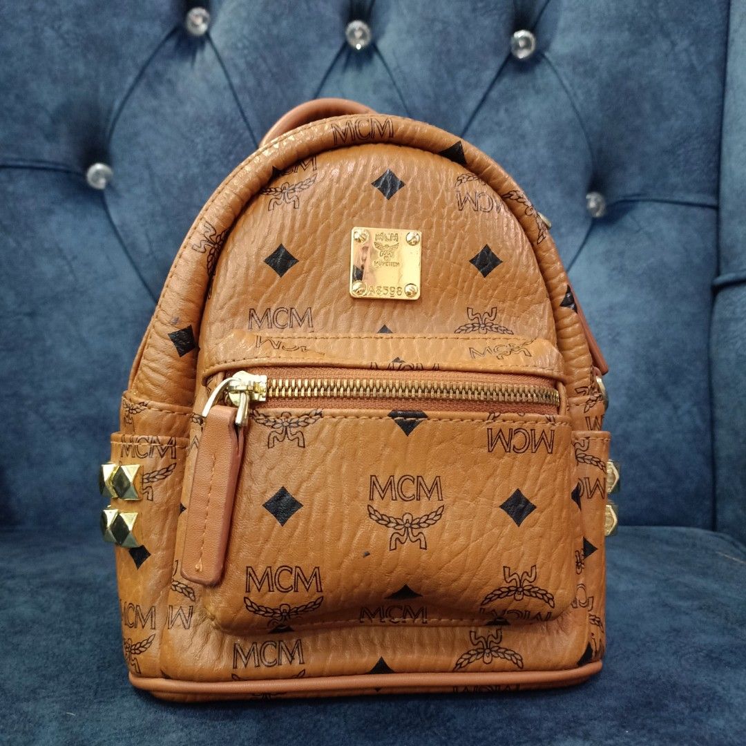 backpack mcm mini Stark Visetos Side-Stud - Small An upscale companion MCM Stark Side Studs Backpack
