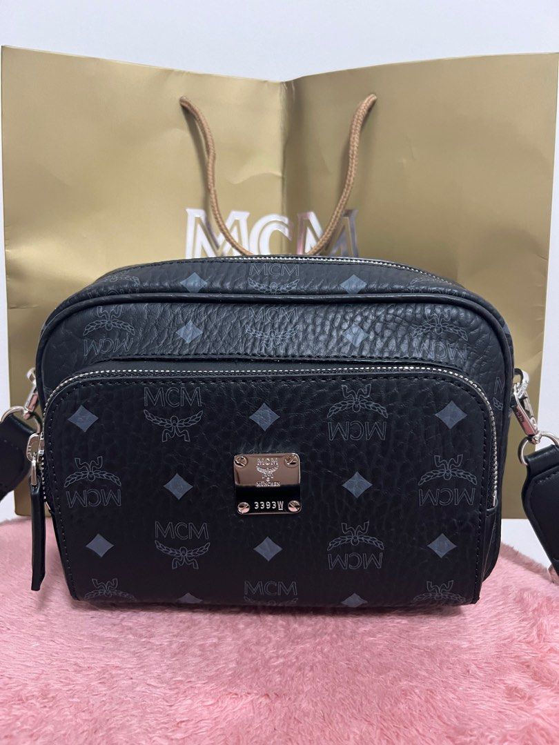 MCM Unisex Crossbody Bag Double Zip