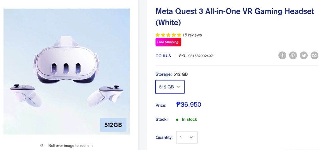 Meta Quest 3 AllinOne Gaming Headset, Video Gaming, Gaming