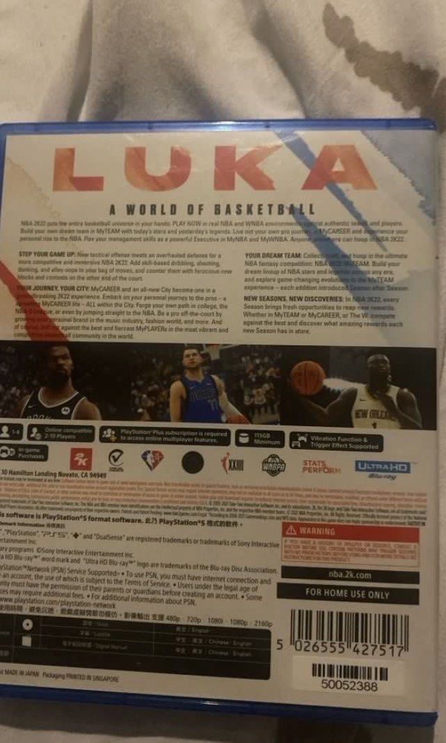 Nba 2k22 ps5 (Category: PlayStation) located in Caloocan City. Submitted by rylli (Listing ID 1328086517, Image 2). Description: .