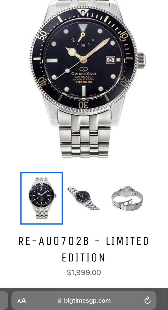 Orientstar ISO Certified Diver 200m Automatic Full Titanium