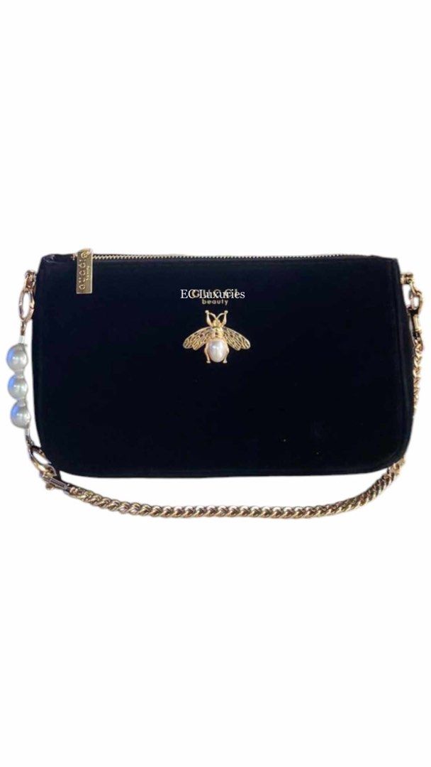 ORIGINAL GUCCI BEE FLANNEL SHOULDER BAG
