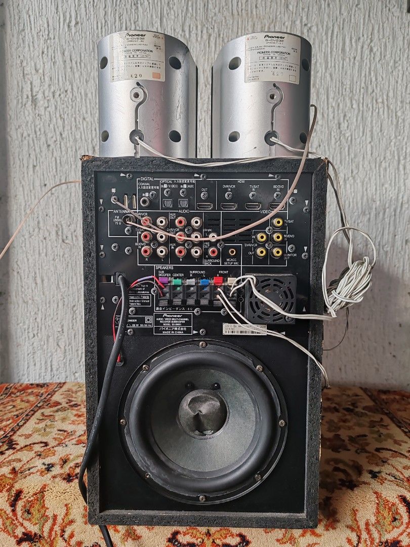 Original Pioneer SXSWR1 Active Subwoofer with 2 Pioneer Satelite